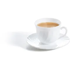 Блюдце «Трианон» стекло D=140/50,H=14мм белый, изображение 3