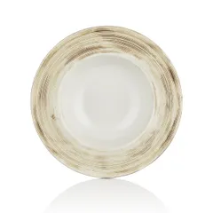 Тарелка д/пасты гастро d=25см, 400мл, фарфор, "Falme Brown" By Bone