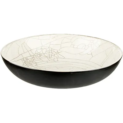 Тарелка глубокая «День и ночь» керамика D=27,H=7см белый,черный, изображение 2