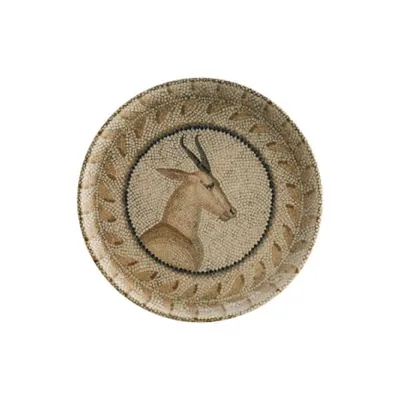 Тарелка «Месопотамия Фауна» с бортом фарфор D=16см коричнев.