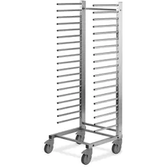 Trolley for trays and containers 600*400mm, 20 tiers  stainless steel , H=158, L=57, B=55cm  silver.