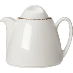 Teapot "Brown Dapple"  porcelain  350 ml  white, brown.