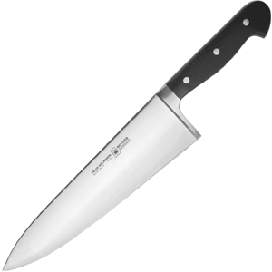 Нож поварской «Глория Люкс» сталь ,L=455/260,B=65мм черный,металлич.