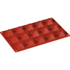 Confectionery mold “Pyramid” 3.6*3.6cm  silicone , H=15, L=295, B=175mm  brick.