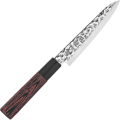 Нож кухонный «Нара» сталь нерж.,дерево ,L=240/120,B=23мм металлич.,тем.дерево