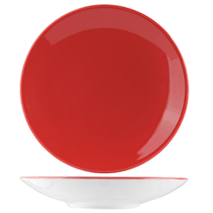 Salad bowl “Firenza red”  porcelain  0.915 l  D=255, H=60mm  red, white