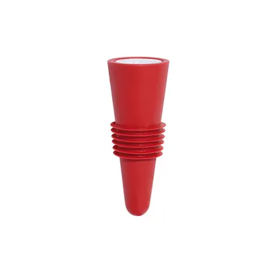 Пробка для вина «Bouchon universel Rouge Beaune» пластик,силикон D=24,H=63мм красный