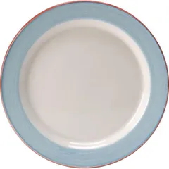 Plate “Rio Blue” small  porcelain  D=26.5 cm  white, blue