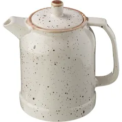 Teapot “Punto Bianca”  porcelain  1 l  D=11.5, H=16.5, B=16 cm  beige, brown.