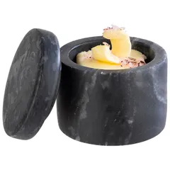 Масленка с крышкой набор[2шт] мрамор 40мл D=6,H=5см черный, изображение 4