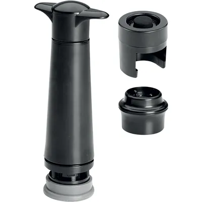 Пробка вакуум. д/вина 2шт.+помпа абс-пластик,резина ,L=70/30,B=45мм черный