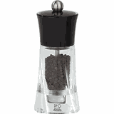 Мельница для перца «Молен» металлический механизм акрил,пластик ,H=14см прозр.,черный