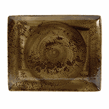 Блюдо «Крафт Браун» прямоугольное фарфор ,H=15,L=330,B=270мм коричнев.