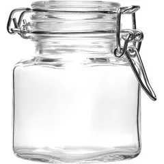 Jar with lid glass 70ml D=45,H=80mm clear.