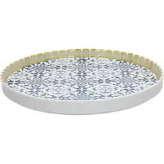 Тарелка «Селинунте» с бортом фарфор D=270,H=25мм синий,белый, изображение 2