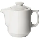 Кофейник «Прага» с крышкой фарфор 400мл D=9,H=13,L=15см белый