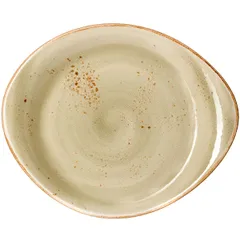 Plate “Kraft Green” small  porcelain  D=255, H=20, L=255, B=205mm  green.