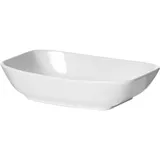 Блюдо «Клаб» прямоугольное фарфор ,H=48,L=207,B=144мм белый