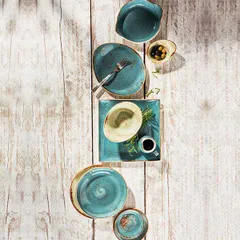 Форма для запекания «Крафт Блю» фарфор D=185,H=45мм синий, изображение 2