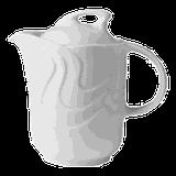 Кофейник «Мелодия» с крышкой фарфор 0,6л D=95,H=156,L=170,B=94мм белый
