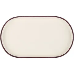 Блюдо для подачи «Блисс» с бортом фарфор ,H=27,L=297,B=169мм белый, Цвет: Белый, Длина (мм): 297