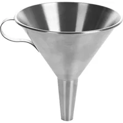 Funnel stainless steel D=12,H=12.5,L=14,B=12.5cm metal.