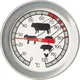Термометр д/мяса (0+120С) сталь,пластик D=52,L=165/145мм металлич.,красный, изображение 2