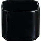Салатник «Меккано» квадратный фарфор 180мл ,H=63,L=75,B=75мм черный