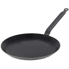 Frying pan “Force Blue” blue steel D=220,H=90,L=418mm gray