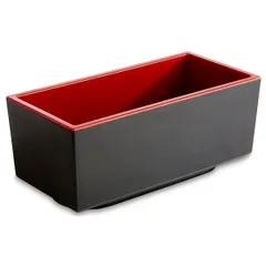 Bento box “Asia Plus” plastic 400ml ,H=65,L=155,B=75mm red,black