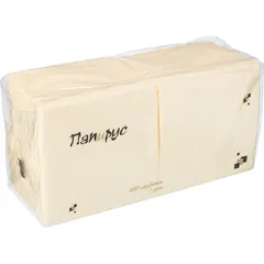 Салфетки бумажные «Папирус» 33*33см[400шт] бум. салфет. ,H=13,L=33,B=17см шампань