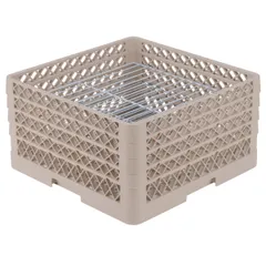 Кассета для тарелок на 30 шт Dmax=245мм полипроп.,сталь нерж. ,H=27,L=50,B=50см бежев.