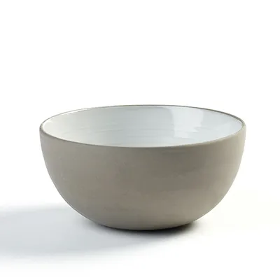 Салатник «Даск» керамика 350мл D=115,H=56мм белый,серый, изображение 2