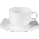 Кофейная пара «Квадрато» набор[6шт] стекло 90мл D=63,H=75мм белый