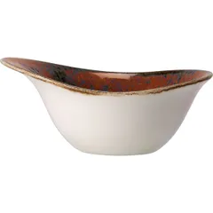 Salad bowl “Kraft” porcelain 125ml ,H=55,L=130,B=95mm terracotta