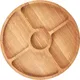 Менажница круглая 5 секций дуб D=300,H=25мм деревян. арт. 03023861