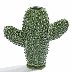 Кактус декоративный S керамика ,H=200,L=200,B=75мм зелен.