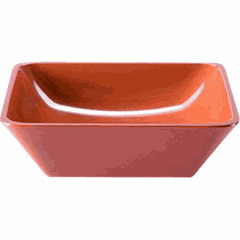 Square salad bowl plastic 213ml ,L=25.4,B=25.4cm terracotta