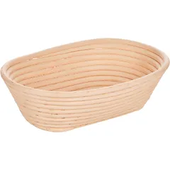 Basket for proofing dough, oval, 0.75 kg  rattan , H=75, L=240, B=140mm  beige.