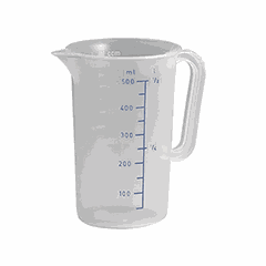 Measuring jug polyprop. 5l D=20,H=27cm transparent.