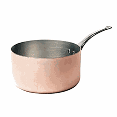 Pan stainless steel, copper 1.2l D=140,H=73mm copper