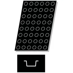 Confectionery mold (48 cells d=40 h=20mm)  silicone  25ml , L=60, B=40cm