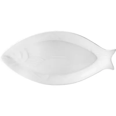 Блюдо «Кунстверк» для рыбы фарфор ,H=31,L=335,B=164мм белый