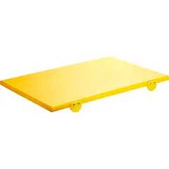 Cutting board with stop  polyethylene , H=2, L=60, B=40cm  yellow.