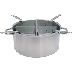 Pan + 4 strainers  stainless steel  18.3 l  D=36, H=18 cm  metal.