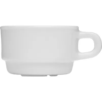 Чашка кофейная «Перформа» стекло 80мл D=65,H=40,L=85мм белый, Объем по данным поставщика (мл): 80