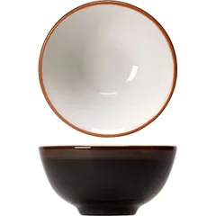 Salad bowl “Koto”  porcelain  430 ml  D=125, H=70mm  black, brown.