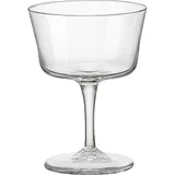 Champagne saucer “Novecento” glass 220ml D=90,H=124mm clear.