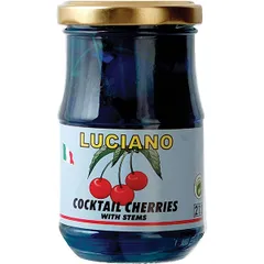 Cherry with cuttings “Kokt.” 225 g (25-30 pcs. in a jar)  glass  D=60, H=105mm  blue