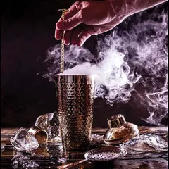 Ложка барная «Пробар» с мадлером сталь нерж. ,L=260,B=25мм золотой, изображение 2